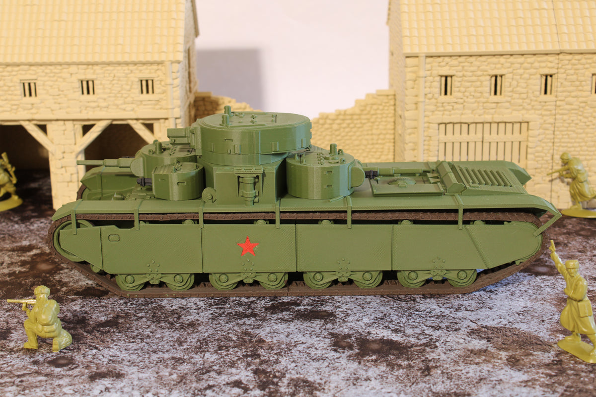 T35 (MULTICOLORED) — WWII Soviet Tank | 1/32 (54mm)–1/56 (28mm) Scale Model