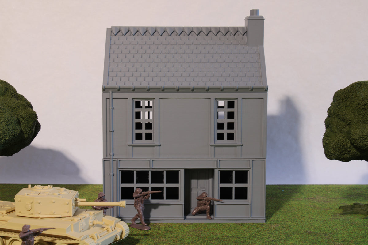 French Commercial Row House #1 | 1/32 (54mm)–1/56 (28mm) Diorama Terrain