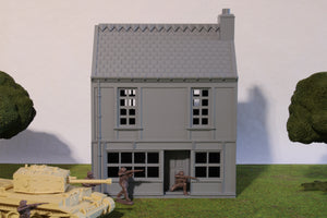 French Commercial Row House #1 | 1/32 (54mm)–1/56 (28mm) Diorama Terrain