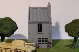 French Commercial Row House #2 | 1/32 (54mm)–1/56 (28mm) Diorama Terrain
