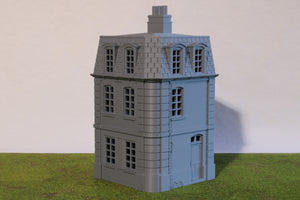 French Commercial Corner House #4 | 1/32 (54mm)–1/56 (28mm) Diorama Terrain