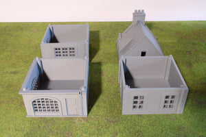 French Commercial Corner House #3 | 1/32 (54mm)–1/56 (28mm) Diorama Terrain