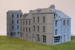 Caen Corner Building 3 - Normandy Urban Scenery | 1/32 (54mm)–1/56 (28mm) Diorama Terrain