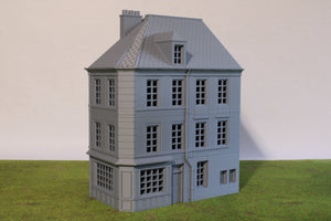 Caen Corner Building 1 - Normandy Urban Scenery | 1/32 (54mm)–1/56 (28mm) Diorama Terrain