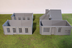 Caen Corner Building 1 - Normandy Urban Scenery | 1/32 (54mm)–1/56 (28mm) Diorama Terrain