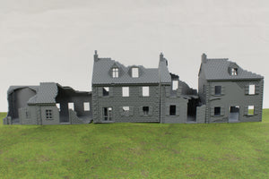 Normandy French Village Set (Volume 1) Destroyed | 1/32 (54mm)–1/56 (28mm) Diorama Terrain