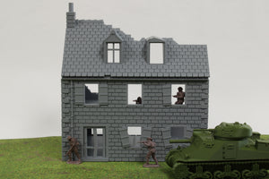 Normandy French House 3 (Volume 1) Destroyed | 1/32 (54mm)–1/56 (28mm) Diorama Terrain