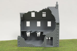 Normandy French House 3 (Volume 1) Destroyed | 1/32 (54mm)–1/56 (28mm) Diorama Terrain