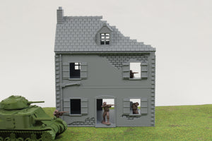 Normandy French House 1 (Volume 1) Destroyed | 1/32 (54mm)–1/56 (28mm) Diorama Terrain
