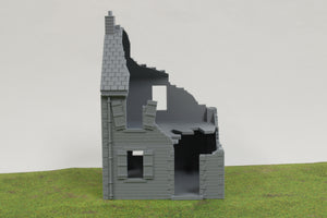 Normandy French Village Set (Volume 1) Destroyed | 1/32 (54mm)–1/56 (28mm) Diorama Terrain