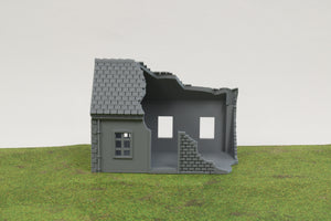 Normandy French Village Set (Volume 1) Destroyed | 1/32 (54mm)–1/56 (28mm) Diorama Terrain