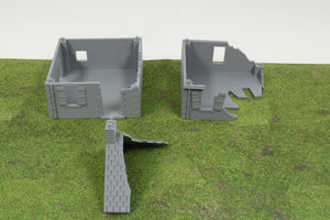 Normandy French House 2 (Volume 1) Destroyed | 1/32 (54mm)–1/56 (28mm) Diorama Terrain