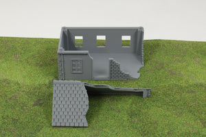 Small Normandy French House 1 (Volume 1) Destroyed | 1/32 (54mm)–1/56 (28mm) Diorama Terrain