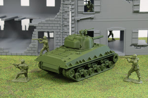 M4A4 HVSS Sherman — WWII American Tank | 1/32 (54mm)–1/56 (28mm) Scale Model (Copy)