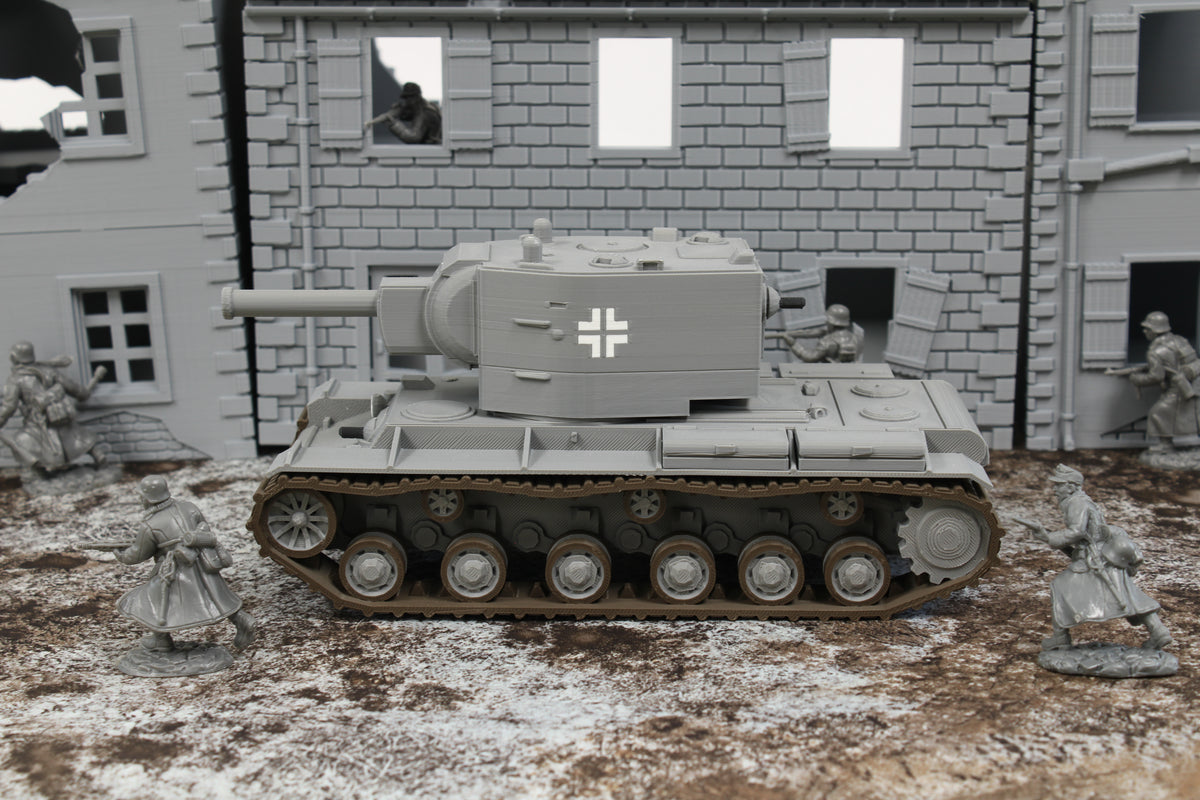 Captured KV2 (MULTICOLORED) — WWII German Tank | 1/32 (54mm)–1/56 (28mm) Scale Model