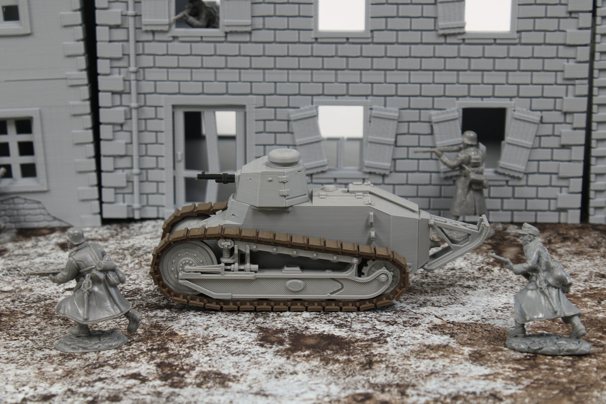 Renault FT17 (MULTICOLORED) — WWII German Tank | 1/32 (54mm)–1/56 (28mm) Scale Model