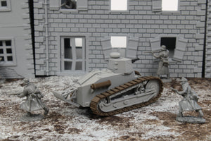 Renault FT17 (MULTICOLORED) — WWII German Tank | 1/32 (54mm)–1/56 (28mm) Scale Model