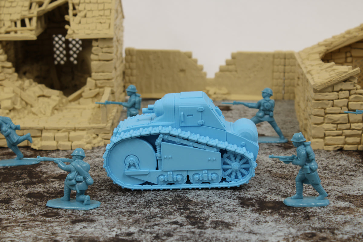 Peugeot Char 1918 — WWI French Tank | 1/32 (54mm)–1/56 (28mm) Scale Model