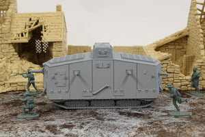 A7V — WWI German Tank | 1/32 (54mm)–1/56 (28mm) Scale Model