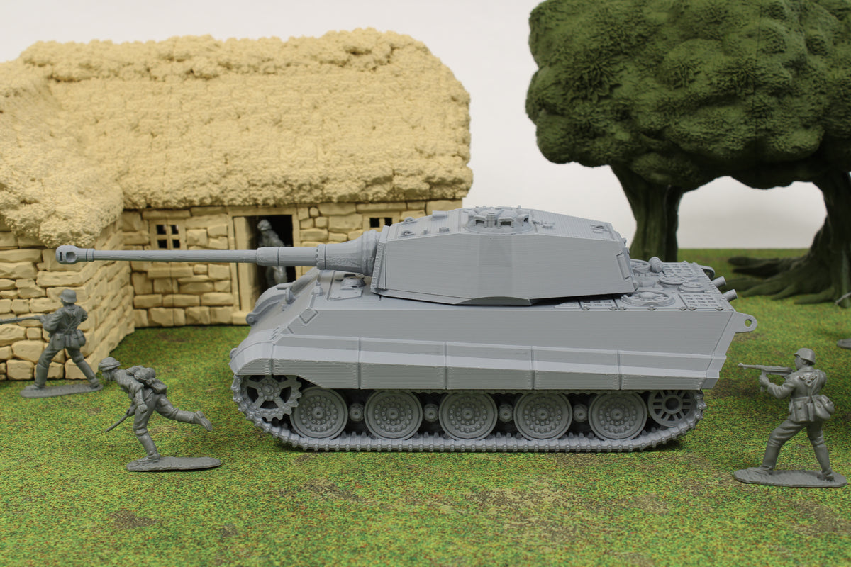 Tiger II "King Tiger" — WWII German Tank | 1/32 (54mm)–1/56 (28mm) Scale Model