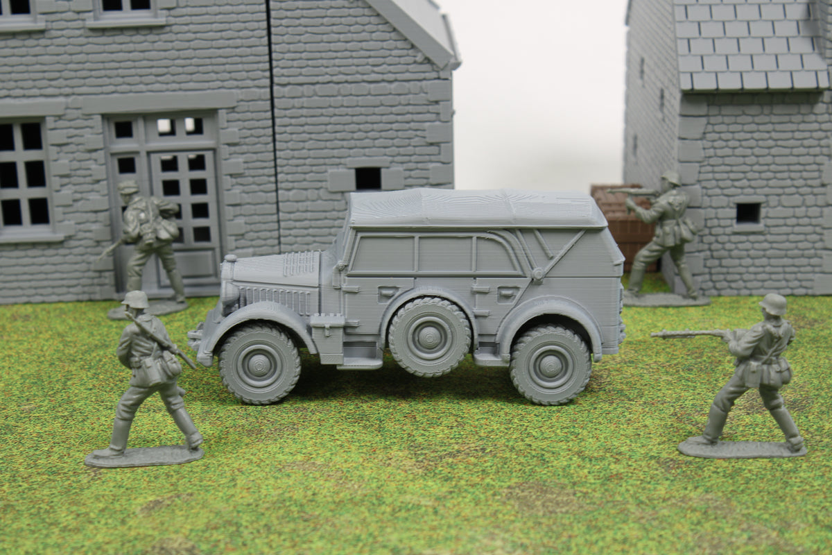 Horch 901 — WWII German Car | 1/32 (54mm)–1/56 (28mm) Scale Model