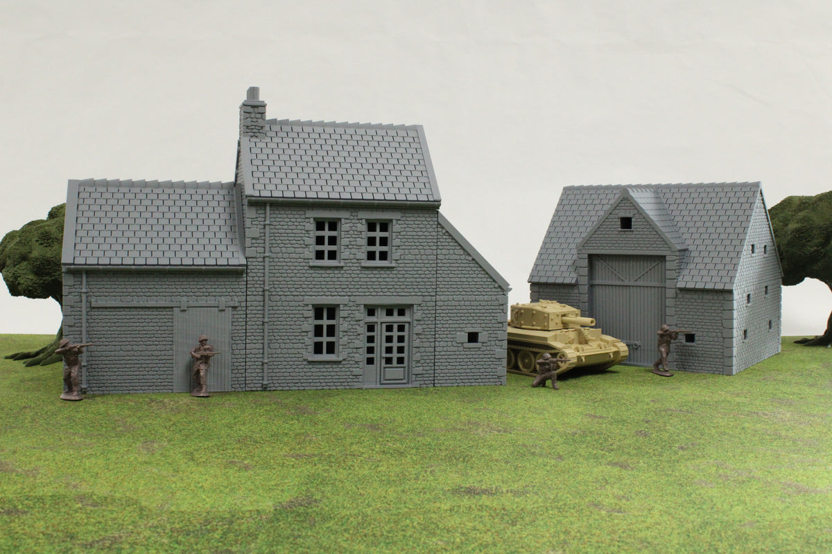 Normandy Farm Set (Bundle) | 1/32 (54mm)–1/56 (28mm) Diorama Terrain