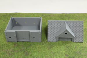 Normandy French Farm Barn | 1/32 (54mm)–1/56 (28mm) Diorama Terrain