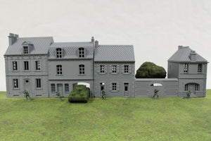 Normandy Row Houses V4 | 1/32 (54mm)–1/56 (28mm) Diorama Terrain