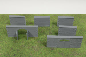 Normandy Town Walls with Gate - French Town V4 | 1/32 (54mm)–1/56 (28mm) Diorama Terrain