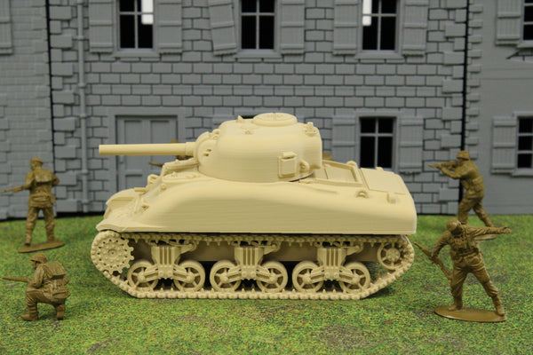 M1A1 Sherman — WWII British Tank | 1/32 (54mm)–1/56 (28mm) Scale Model