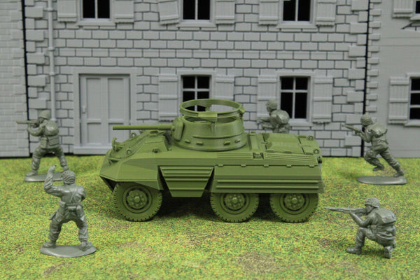 M8 Greyhound — WWII American Armored Car | 1/32 (54mm)–1/56 (28mm) Scale Model