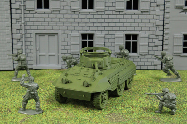 M8 Greyhound — WWII American Armored Car | 1/32 (54mm)–1/56 (28mm) Scale Model