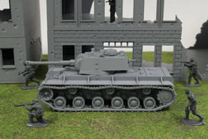 KV1 (w/ Modified Cupola AND Panzer Turret) — WWII German Tank | 1/32 (54mm)–1/56 (28mm) Scale Model