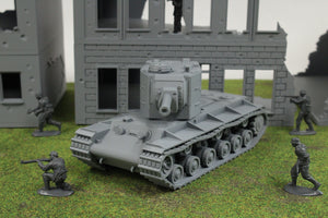KV2 (w/ Modified Cupola) — WWII German Tank | 1/32 (54mm)–1/56 (28mm) Scale Model