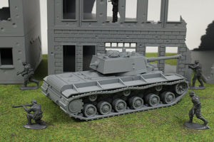 KV1 (w/ Modified Cupola AND Panzer Turret) — WWII German Tank | 1/32 (54mm)–1/56 (28mm) Scale Model