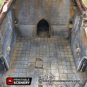Ruined Medieval Normandy Church | 1/32 (54mm)–1/56 (28mm) Diorama Terrain