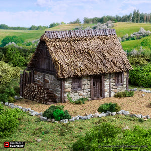 Norman Stone Barn | 1/32 (54mm)–1/56 (28mm) Diorama Terrain