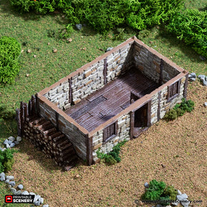 Norman Stone Barn | 1/32 (54mm)–1/56 (28mm) Diorama Terrain