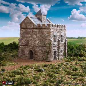 Norman Stone Keep | 1/32 (54mm)–1/56 (28mm) Diorama Terrain