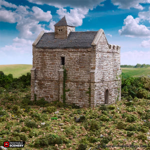 Norman Stone Keep | 1/32 (54mm)–1/56 (28mm) Diorama Terrain