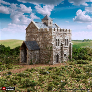 Norman Stone Keep | 1/32 (54mm)–1/56 (28mm) Diorama Terrain