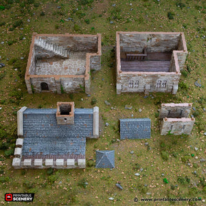 Norman Stone Keep | 1/32 (54mm)–1/56 (28mm) Diorama Terrain