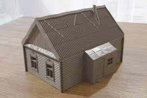 Soviet Village Russian Izba Log House | 1/32 (54mm)–1/56 (28mm) Diorama Terrain