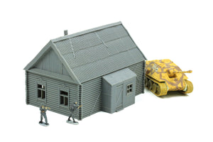 Soviet Village Russian Izba Log House | 1/32 (54mm)–1/56 (28mm) Diorama Terrain