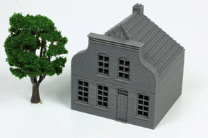 Dutch Town Neck Gable House | 1/32 (54mm)–1/56 (28mm) Diorama Terrain