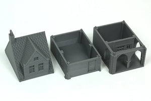 Carentan Medieval Arcades Building A | 1/32 (54mm)–1/56 (28mm) Diorama Terrain