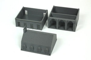 Carentan Medieval Arcades Building C | 1/32 (54mm)–1/56 (28mm) Diorama Terrain