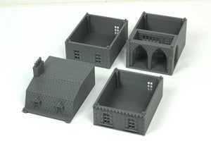 Carentan Medieval Arcades Building D | 1/32 (54mm)–1/56 (28mm) Diorama Terrain