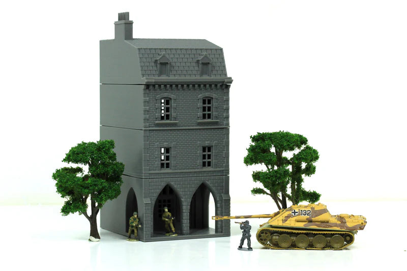 Carentan Medieval Arcades Building D | 1/32 (54mm)–1/56 (28mm) Diorama Terrain