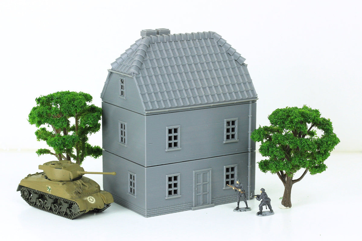 German Village Double-Storey House | 1/32 (54mm)–1/56 (28mm) Diorama Terrain